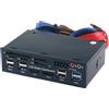 No Cruscotto Multimediale da 5,25 Pollici con Lettore Multi-Scheda USB 2.0/3.03198