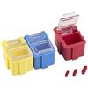 Neolab 1997 micro magnete bastoncino da paletta, set di 6 PTFE 5 mm x 2 mm x 7 mm x 2 mm/10 mm x 3 mm, rosso/blu/giallo