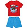 BING Pigiama Estivo BING Bambino - 100% Cotone - T-Shirt + Pantaloncini - Blu o rosso