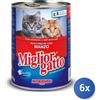 Morando 6x Miglior Gatto Barattolo 405 Grammi Bocconcini Manzo