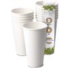 GREENBOX 50 bicchieri di carta bianca 500 ml 20 oz 90 mm | ecologici yJ57