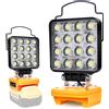 Edtran Lampada a batteria per Dewalt 20v, 48W, lampada da lavoro LED Ck3G