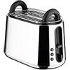Alessi Toru NE03 B - Tostapane Elettrico di Design, in Acciaio Inossidabile 18/10 e Resina Termoplastica, Presa Europea, 925W, Nero