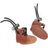 Guanto in pelle bovina anello pollice nero/marrone protezione fiocco qualit