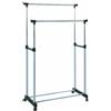 HAKU Möbel Armadio su ruote alu, cromo, grigio, Plastica, metallo - Dim. L 95 cm x A 95-170 cm x P 43 cm, Stile Moderno