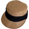 Cappello da sole estivo da esterno per donna antirughe imitazione lino stile cor
