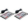 No 2X Adattatore per Scheda da PCMCIA Un USB 2.0 CardBus Dual 2 Porte 480M per9014