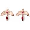 The Carat Shop Fawkes the Phoenix (Harry Potter) Rose Gold Crystal Earrings