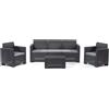BICA 9068.4 Set Nebraska Salottino 5 Posti Antracite 338 x 155 x 79 cm