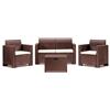BICA 9067.3 Set Nebraska Salottino 4 Posti Marrone 281 x 155 x 79 cm