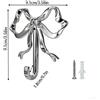 Gancio da parete con fiocco stile vintage 9,1 cm quadrato in lega per asciugaman