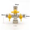 Connettore Valvola Gas Valvola 1/2Inch Distributore 3 Vie Doppio Interruttore Sf