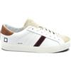 D.A.T.E. Scarpe Uomo Tg 44 Sneakers HILL LOW CALF WHITE-CUOIO bianco cuoio pelle