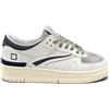 D.A.T.E. Scarpe Uomo Tg 40 Sneakers TORNEO COLORED bianco grigio pelle camoscio