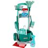 Theo Klein 6562 Carrello Pulizia Leifheit con Accessori Resistenti I Include mocio, Secchio, Scopa e Molto Altro I Dimensioni- 29 cm x 24 cm x 60 cm I Giocattoli per Bambini dai 3 Anni in su