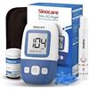 sinocare Misuratore Glicemia Glucometro Kit Misuratore di Zucchero nel Sangue con 25