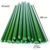 20 pali Sostegni 180cm 11mm Tutori per Piante Pomodori picchetti orto ortaggi