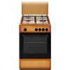 Nikkei SN554BG Cucina a Gas 50x50 4 Fuochi Forno a Gas - Terra di Francia