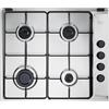 DE LONGHI FLI46ASV Piano cottura 60cm, 4 fuochi a gas - Inox - FLI 46 ASV