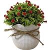 Gypsophila Composizione Fiori Finti con Fiocco in Corda per Mensola Tavolo Stile