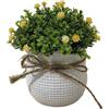 Gypsophila Composizione Fiori Finti con Fiocco in Corda per Mensola Tavolo Stile