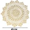 Tappetino da tavolo all'uncinetto filo di cotone design acchiappasogni 45 cm tap
