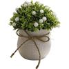 Gypsophila Composizione Fiori Finti con Fiocco in Corda per Mensola Tavolo Stile