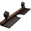 Mensola bagno in legno di noce 50 cm con ventose foratura richiesta