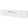 TopQuality Furniture Mobile Porta TV 220 cm Bianco Laccato Lucido 4 Ante Vano Cassetto Legno