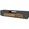 TopQuality Furniture Mobile Porta TV 220 cm Report Acero Pereira 4 Ante Vano Cassetto Legno