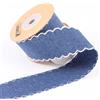 9.1m Bordo Ondulato Denim Nastro Fai da Te Fiocco Regalo Pacchi Accessorio Craft