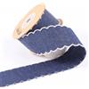 9.1m Bordo Ondulato Denim Nastro Fai da Te Fiocco Regalo Pacchi Accessorio Craft