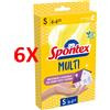 SPONTEX 6 X Spontex Guanti Multi Small Taglia S 6/6,5