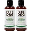Bulldog Original 2-in-1 Beard Shampoo and Conditioner, 200 ml (Confezione da 2)