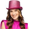 Boland - Cilindro, misura 59 cm, cappello da festa glitterato per costumi, Carnevale e feste a tema