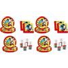 Procos - Decorazione di compleanno Mickey Mouse Jump Into Fun, 52 pezzi, piatti, bicchieri e tovaglioli di carta per feste di compleanno per bambini, articoli da tavola per feste (Confezione da 2)