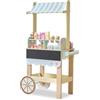 Teamson Kids Jolly Pals - Supporto per gelato con 33 accessori, tra cui aromi per gelato e frigorifero, carrello da gioco con ruote girevoli, resistente e sicuro, per bambini dai 3 anni in su