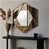 Dmora Specchio Nereel 60x70h cm Argento Forma Rombo Tipologia a Parete, Colore Struttura Trasparente