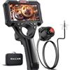 Ralcam Boroscopio Industriale con Cavo a Serpente Sostituibile, Display HD da 5, Sonda Articolata a 4 Vie & Joystick in Acciaio Inox, Telecamera da 6,2 mm, Cavo Impermeabile, 1,5 m per Auto e Tubi