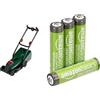 Theo Klein Bosch Tosaerba Rotak, luci/suoni, 3+ anni, & Batterie AAA Ricaricabili Amazon Basics 4 pz, 850mAh