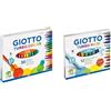 Giotto Turbo Color - Astuccio da 36 Pennarelli a Punta Fine, 2.8mm, Colori Intensi & Turbo Maxi Astuccio Da 12 Pennarelli A Punta Larga, 5 Mm, Super Lavabili, Multicolore, ‎12 Unità (Confezione da 1)