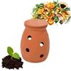 Relaxdays compostiera interrata per lombrichi, 3 L, Vaso scarti Cucina con Coperchio, Giardino &