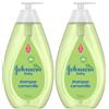 Johson's Baby Johnson's Baby Shampoo Camomilla, Shampoo bambini delicato e ipoallergenico al profumo di Camomilla, Formula Non Più Lacrime senza sapone, alcol e coloranti per neonati, 750ml (Confezione da 2)