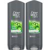 Dove, Doccia Dove Men+Care Extra Fresh, Docciaschiuma Uomo 3 in 1 Idratante Corpo, Viso e Capelli, con Tecnologia MicroMoisture, Dona 24 Ore di Idratazione, 250 ml (Confezione da 2)