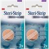 3M - Steri-strip strisce adesive in TNT rinforzato poroso bianco 12x100mm, confezione da 2, 1547NP