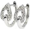 Nessuno Nuovissimi orecchini a cerchio con diamanti Pt950 foglia 0,16 ct [ESCORE] spe...