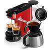 Philips Domestic Appliances SENSEO HD6592/84 - Filtro per interruttore e macchina da caffè, tecnologia di infusione 2 in 1, contenitore per acqua da 1 litro, 7 tazze in una sola passata, colore: rosso