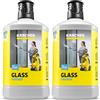 Kärcher Detergente per Vetri e Verande 3in1 da 1L - Utilizzabile sia per il lavaggio a mano che da integrare con il sistema Plug'n'Clean delle Idropulitrici (Confezione da 2)