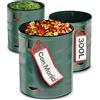 3 Sacchi Giardinaggio 300 Litri - 4 Maniglie Resistenti - Stabile - Pieghevole -