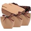 YANJINGHE 20 Pezzi Sacchetto Regalo in Carta Kraft Scatole Portaconfetti per Bo